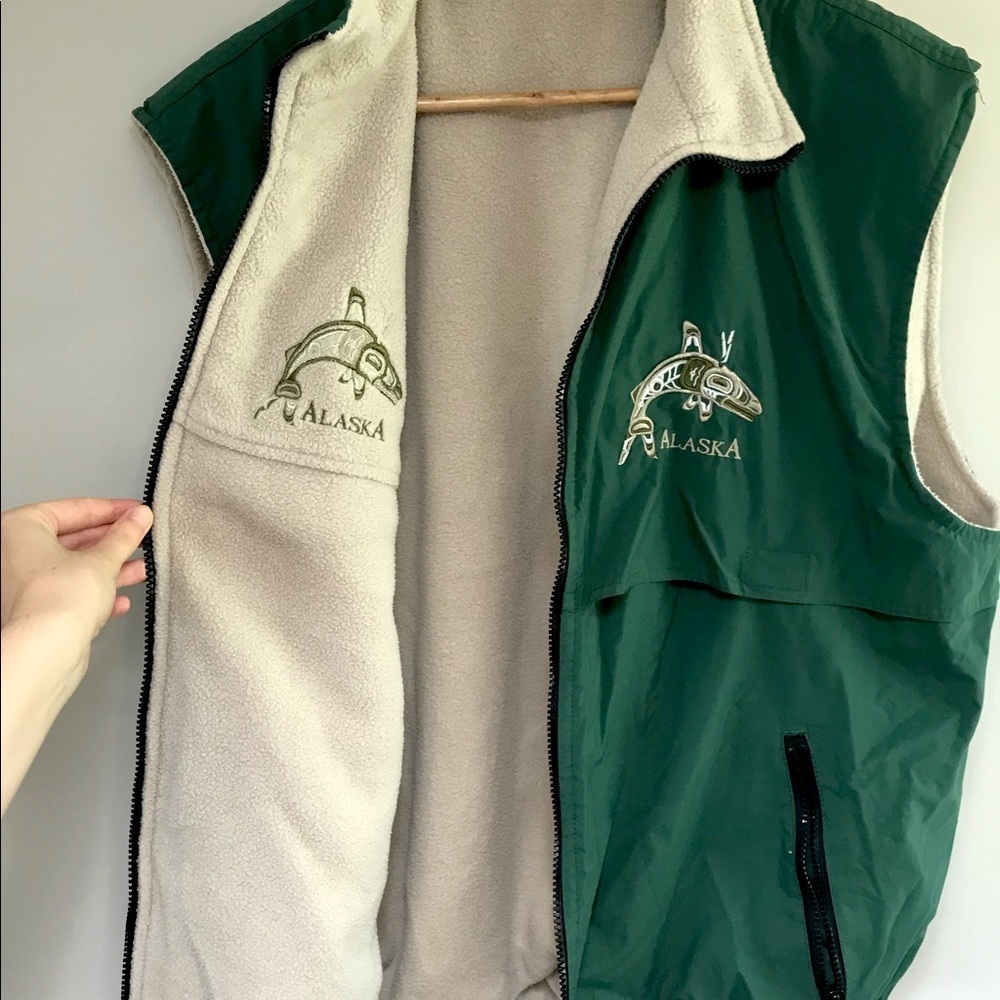 Northern Lights Alaska reversible fishing vest L